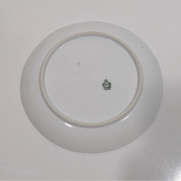 Vintage Bavaria Moschendorf Porcelain Plate Pink Rose Design Gold Trim - Picture 7 of 8